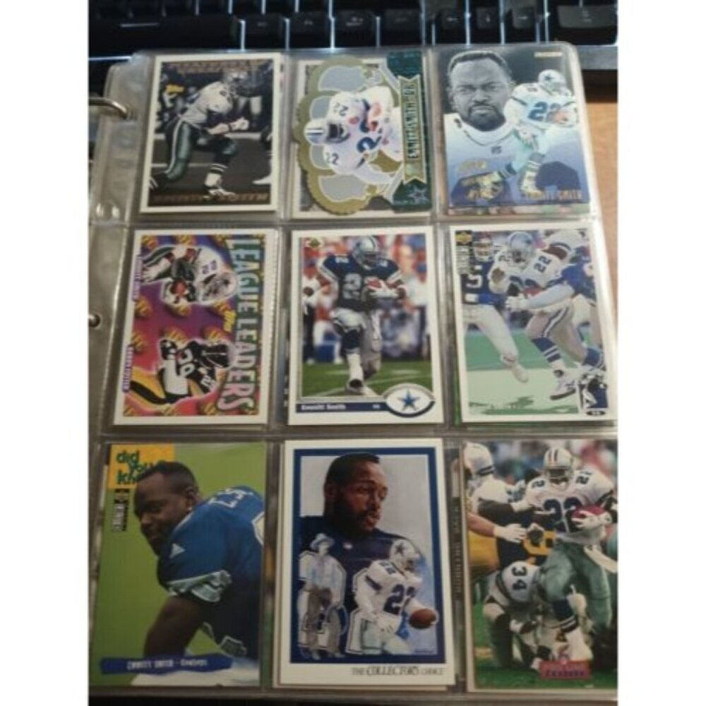 Emmitt Smith 9 Card Lot Dallas Cowboys